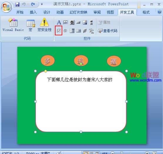 ��PowerPoint2007��������ѡ�� ����