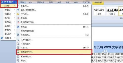 ��ô��WPS���ֱ༭���ĵ�ת����pdf��ʽ?