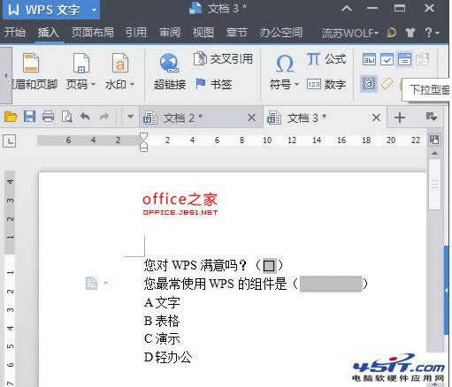 ��WPS������������ѡ���ķ���