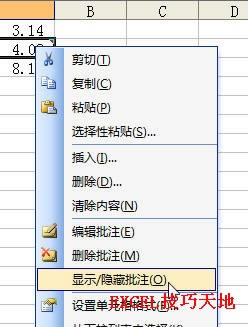 ���������ʾExcel��Ԫ���е���ע����