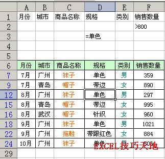 Excel�еĸ߼�ɸѡ�����̳�_��վ