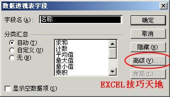 Excel������͸�ӱ�����ĳ���г��ִ�������10������