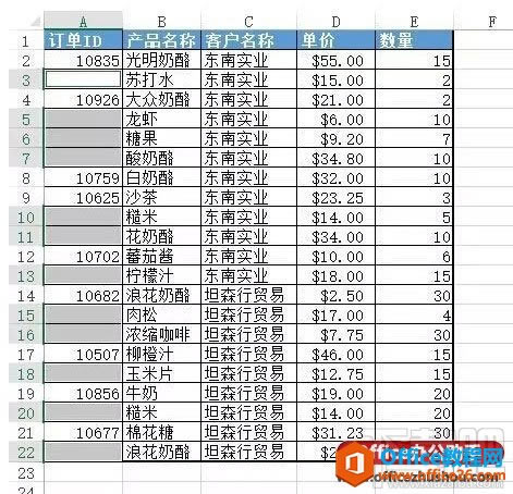 �������Excel�����Ϸ��ǿյ�Ԫ�����ݵķ���