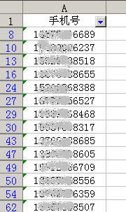 ����ɸѡ��8λΪ��8���͡�6�����ֻ��ţ�_��վ