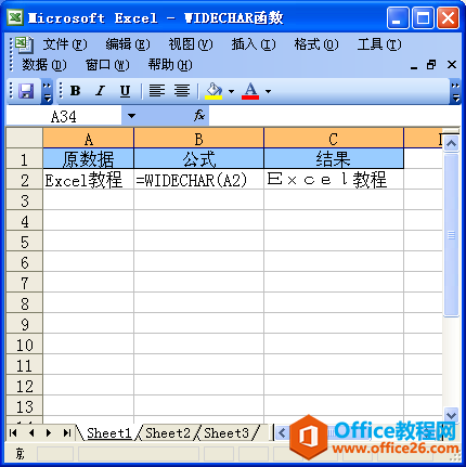 Excel��WIDECHAR�������﷨���÷�