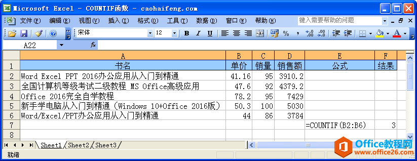Excel��COUNTIF�������﷨���÷�