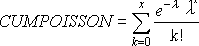 cumulative = TRUEʱPOISSON �ļ��㹫ʽ