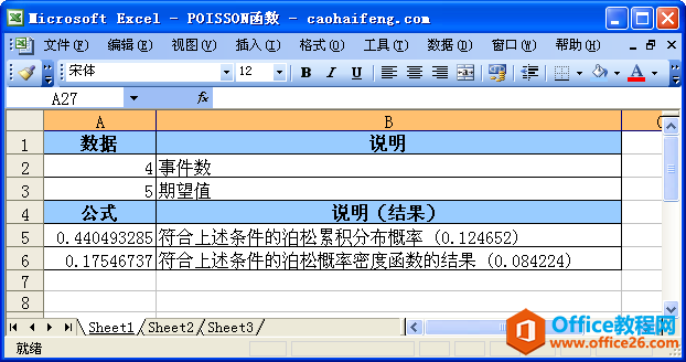 Excel��ʹ��POISSON����