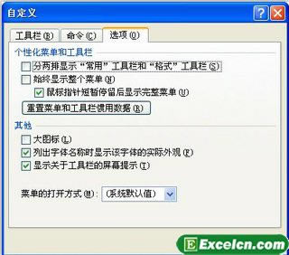 �Զ���Excel2003������