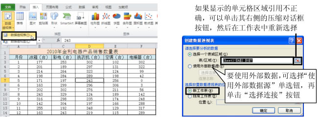 Excel2010�д�������͸�ӱ�