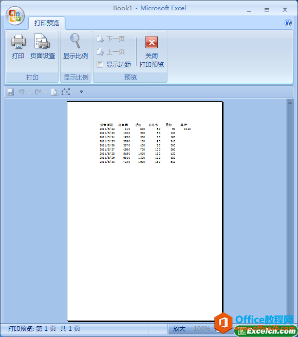 excel�еĴ�ӡԤ������