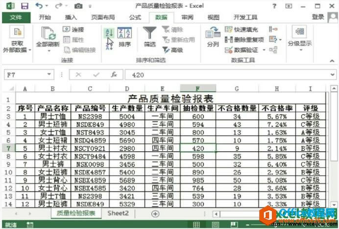excel2013��������һ�����������Ų��仯