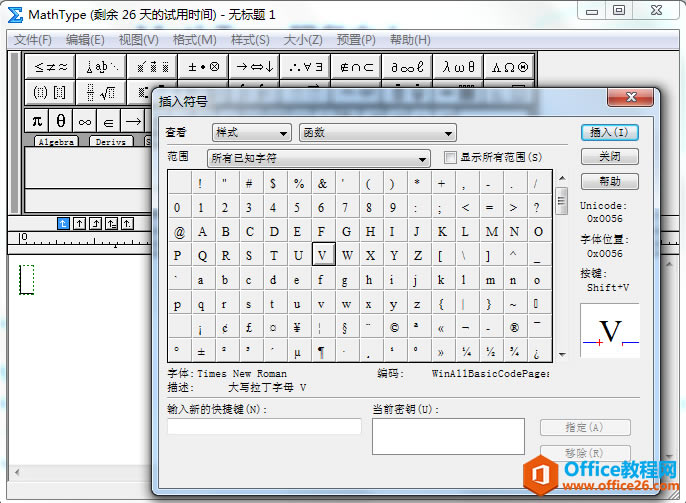 MathType��α༭��д������ĸE