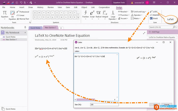 ���ת����ҳ�渴������ LaTeX Ϊ OneNote ԭ����ʽ