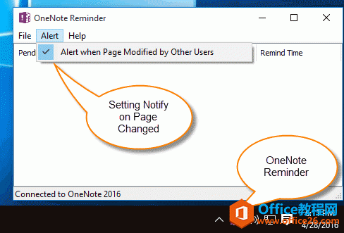 ��δ򿪵��� OneNote �û������ҵıʼ�ʱ֪ͨ����