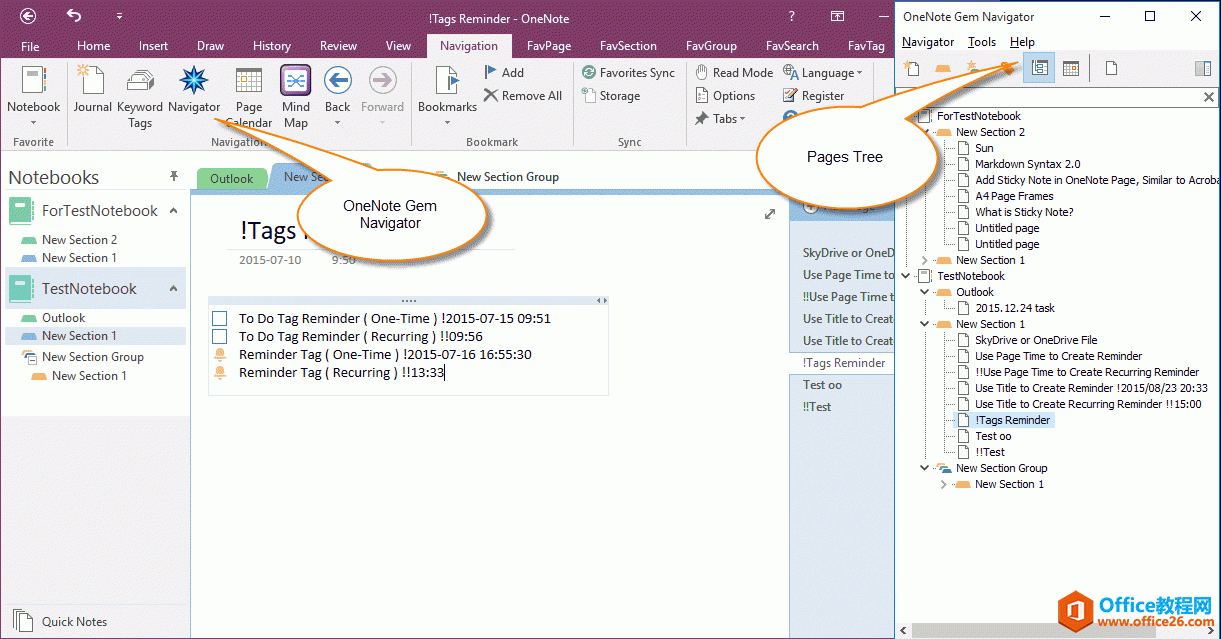 OneNote �ʼǱ���״�ṹ