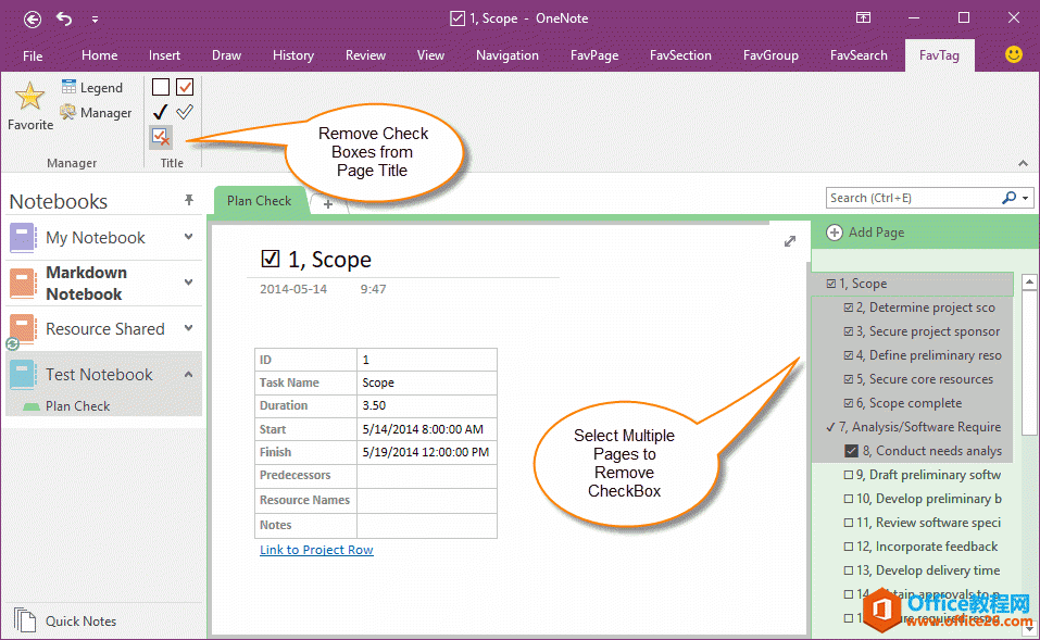 OneNote ҳ�漶��ѡ����ʾ���Ҳ�ҳѡ��ϵĴ��������ǩ