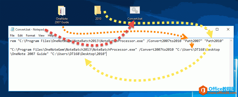 �� Windows �ļ��±������д���һ�� .bat �������ļ�