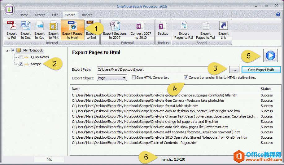 ���� OneNote ҳ��Ϊ HTML �ļ�