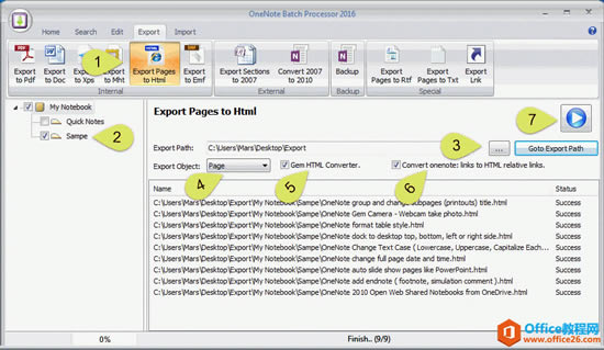 ʹ�� Gem HTML ת���������� OneNote ҳ��Ϊ HTML �ļ�