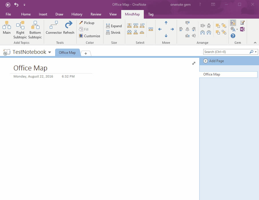 ����� OneNote ˼ά��ͼ��ֱ�Ӵ���ҳ��