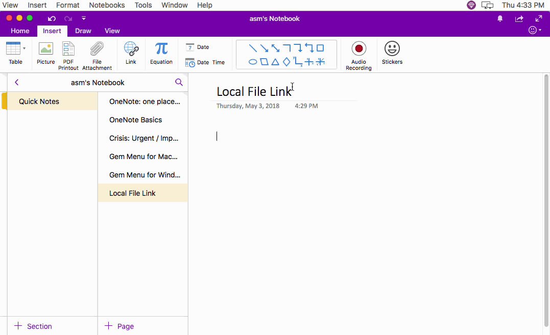ʹ���䱦�˵� Gem Menu for Mac OneNote ֱ�Ӵ� Mac OneNote ��ı������ӡ�