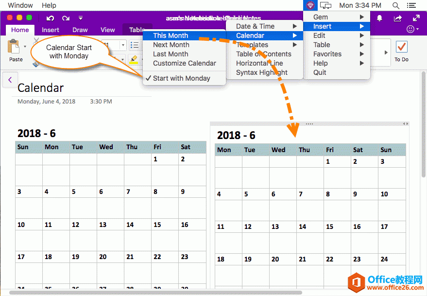 ��β��뱾����������ǰ OneNote ҳ��