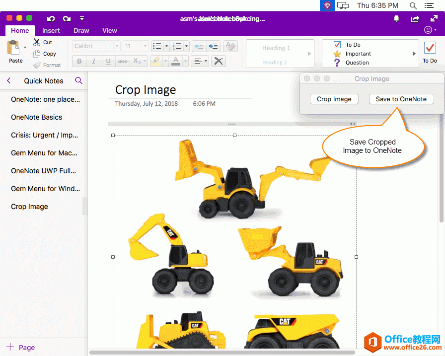 ��������˵�ͼƬ�� OneNote ��