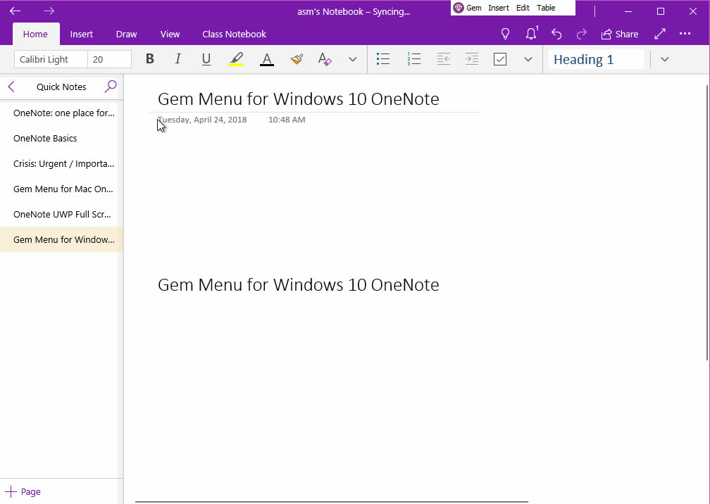 ����� OneNote ҳ���������Լ�ϲ���ĸ�ʽ��ʾ