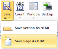 ��ν�OneNote ҳ��(����)����Ϊ HTML �ļ�