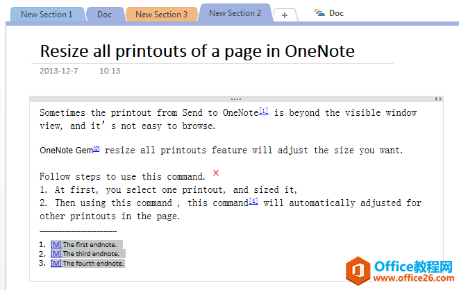 OneNote �������βע ��β��ע�ͣ�����ע��