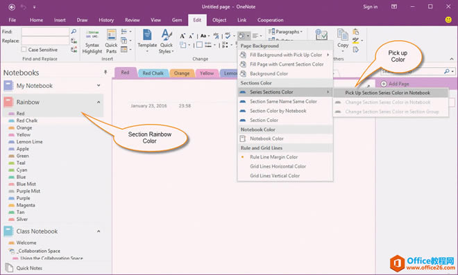 ���ͳһ���� OneNote ���ñʼǱ����ѧ��������ɫ