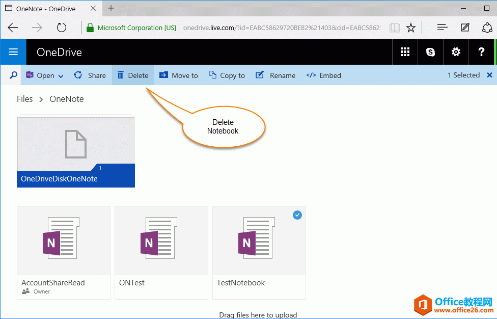 �����ȫɾ��һ�� OneNote �ʼǱ���