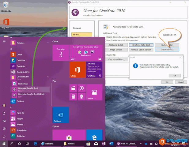 ����� Click-to-Run �� OneNote ��ʹ�� LaTeX ���� OneNote ԭ����ѧ��ʽ��
