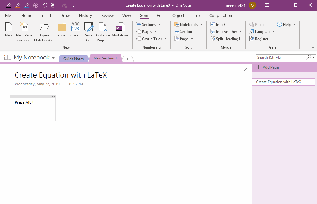 �� LaTeX ������ OneNote ԭ������ѧ��ʽ