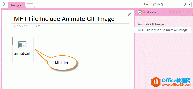 ת�� GIF Ϊ MHT �����浽 OneNote