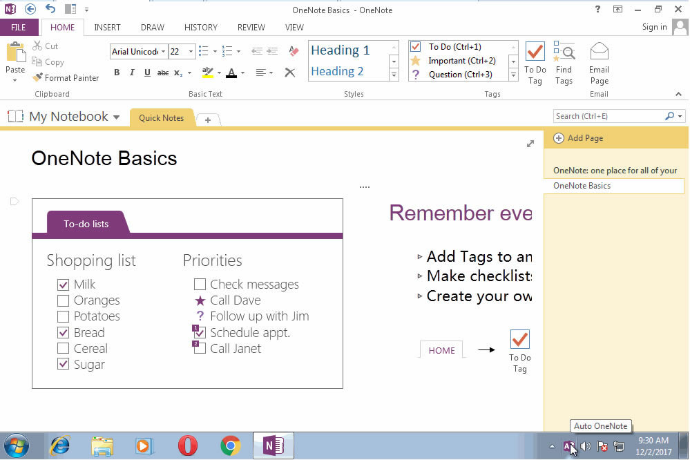 �Զ����� OneNote ҳ���������Ϊ��ͬ������