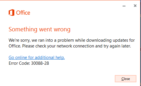 OneNote 2016 update error��code 30088-28 �Ĵ����취