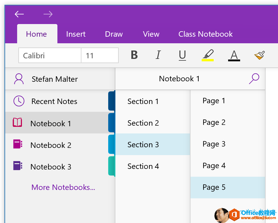 OneNote �ʼǱ��Ľṹ ����
