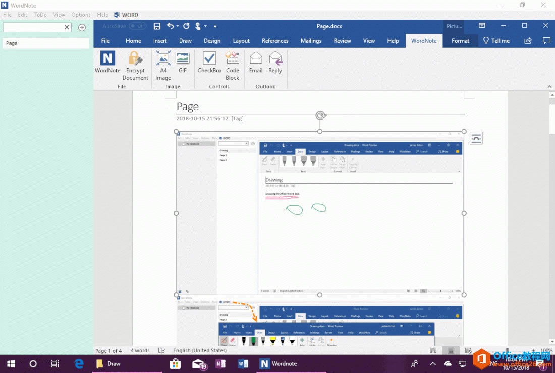 ���һ����С WordNoteҳ��������ͼƬ�����ʺ� A4 ֽ�ſ���