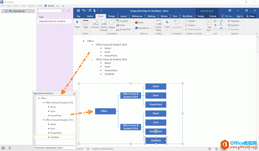 ����� WordNote ���������׵�˼ά��ͼ ����ͼ�Ľ̳�