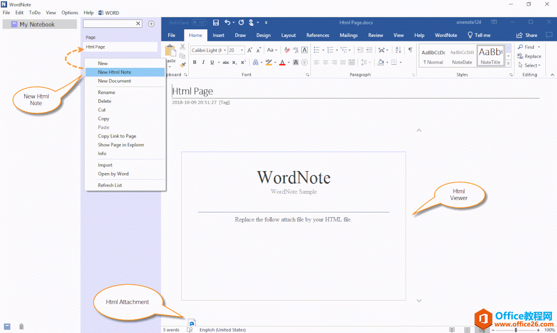 �� WordNote ���½� HTML �ʼ� 