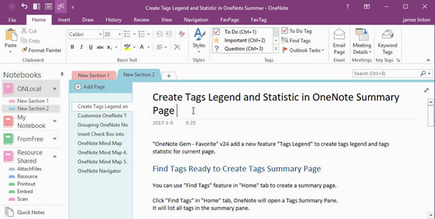 ����� OneNote ��ʹ������ Evernote �ı�ǩ��