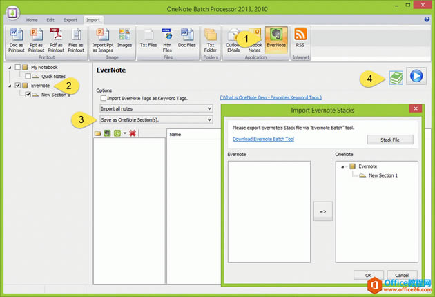 �� OneNote Batch �д��ؽ���״�ṹ����