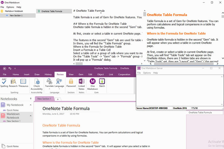 ���ʹ�� Markdown ���� OneNote ҳ����ı��ⴴ�����Ŀ¼