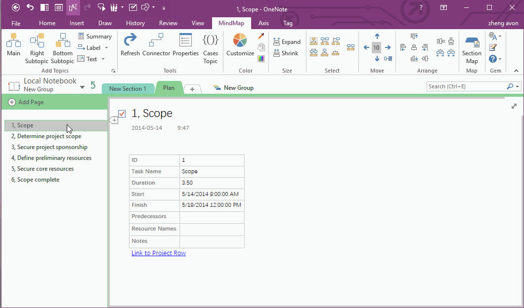 �� OneNote ��һ��������������˼ά��ͼ