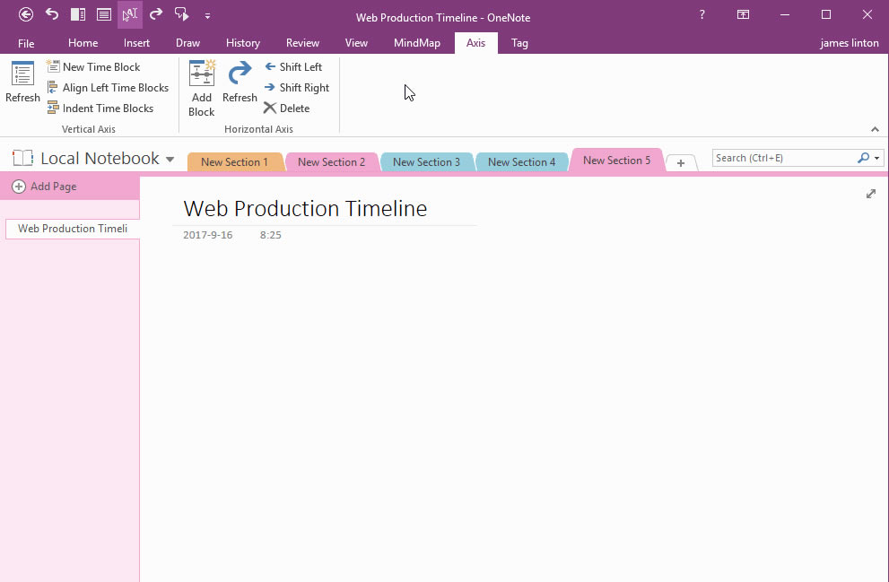 ʹ�� OneNote ������Ʒ����ʱ����