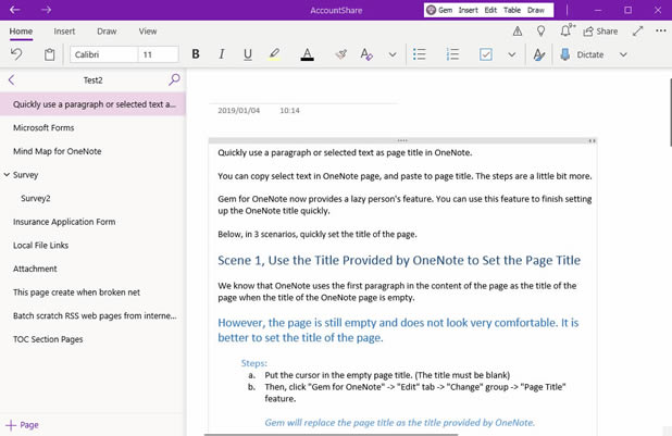 ���Ѹ��ѡȡ OneNote һ��������Ϊҳ��ı���