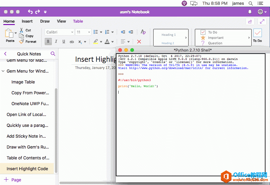 �� Idle ��д Python ���룬���Կ��� Python �����﷨�Ǹ����ģ�����ɫ��