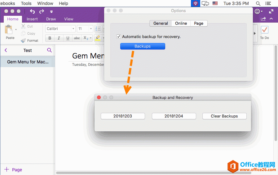 ����Զ����ݱ��� Mac OneNote�������ڷ���ʧȥ�ʼ�ʱ�ָ��ҵ�